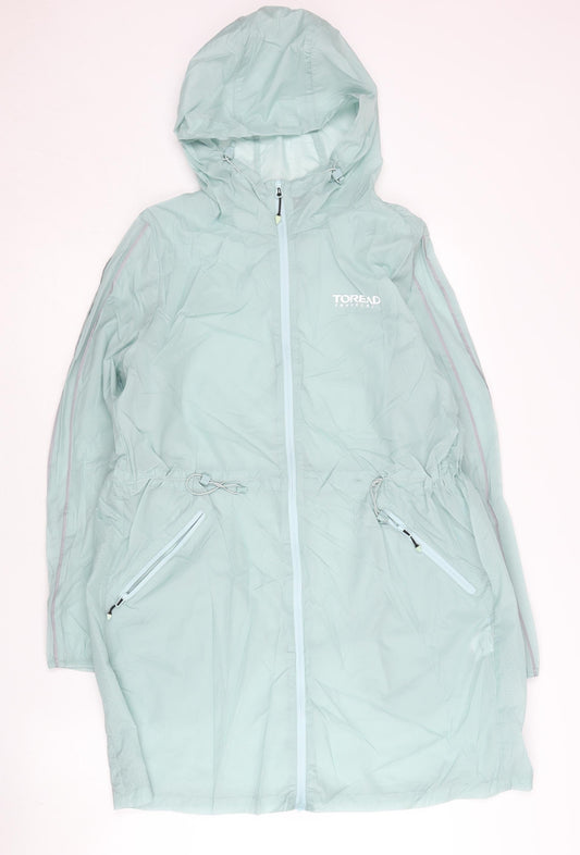 Toread Women’s Green Hooded Rain Coat Jacket Size 10 UK Lightweight