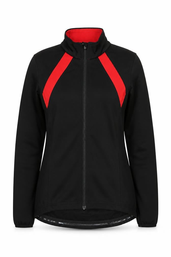 Crane Womens Black Size 10 Slim Fit Cycling Track Jacket Reflective