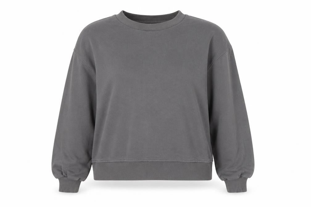 H&M Divided Women's Grey Size 12 Pullover Sweatshirt Cotton Blend