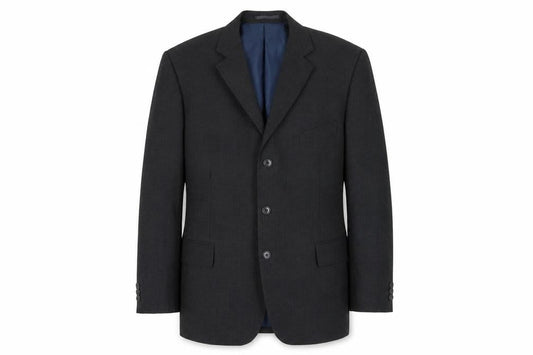 Pinstripe Mens Grey 46in Chest Regular Fit Blazer Jacket