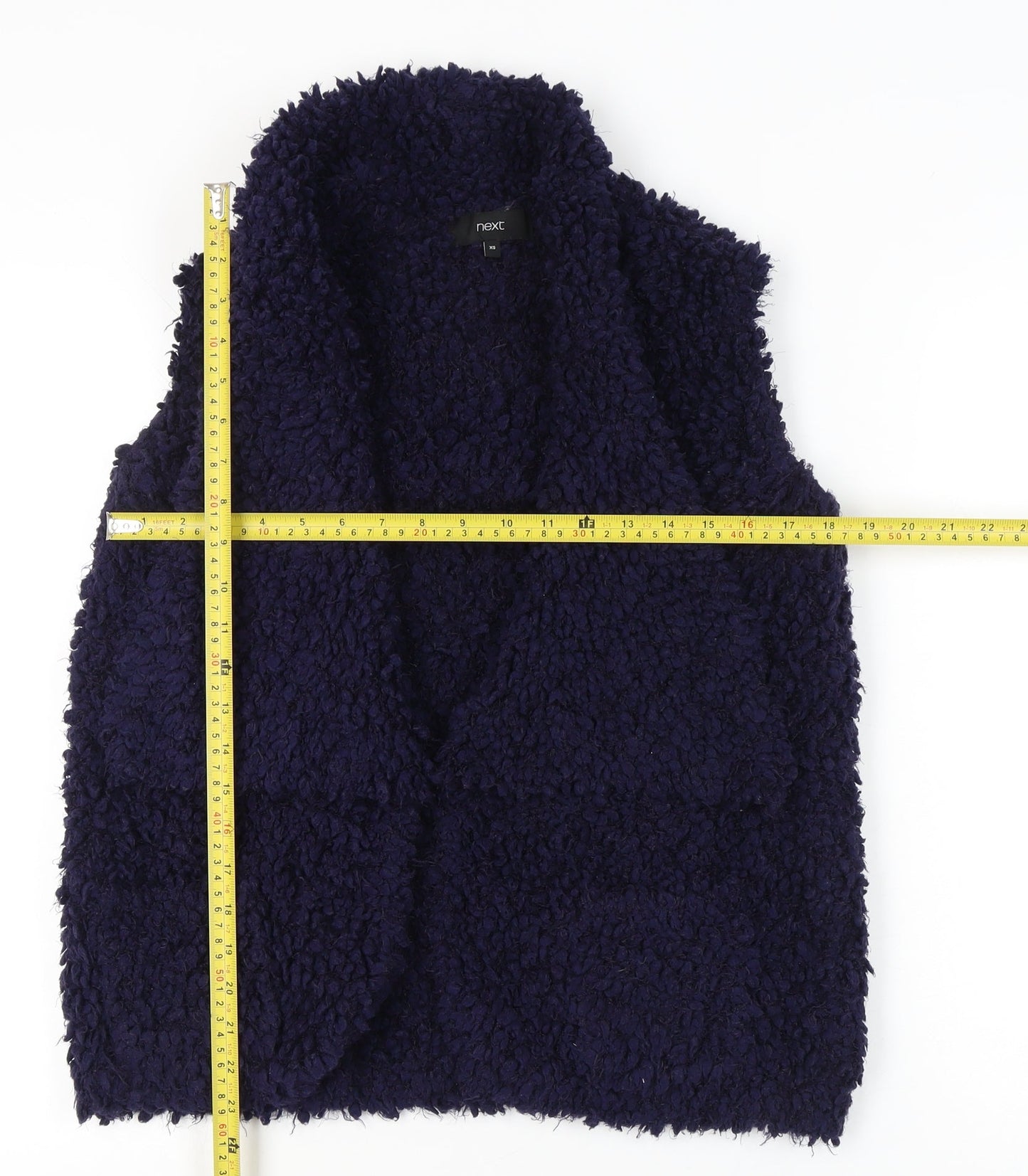 Next Women’s Blue XS Waistcoat Fleece Sleeveless Vest