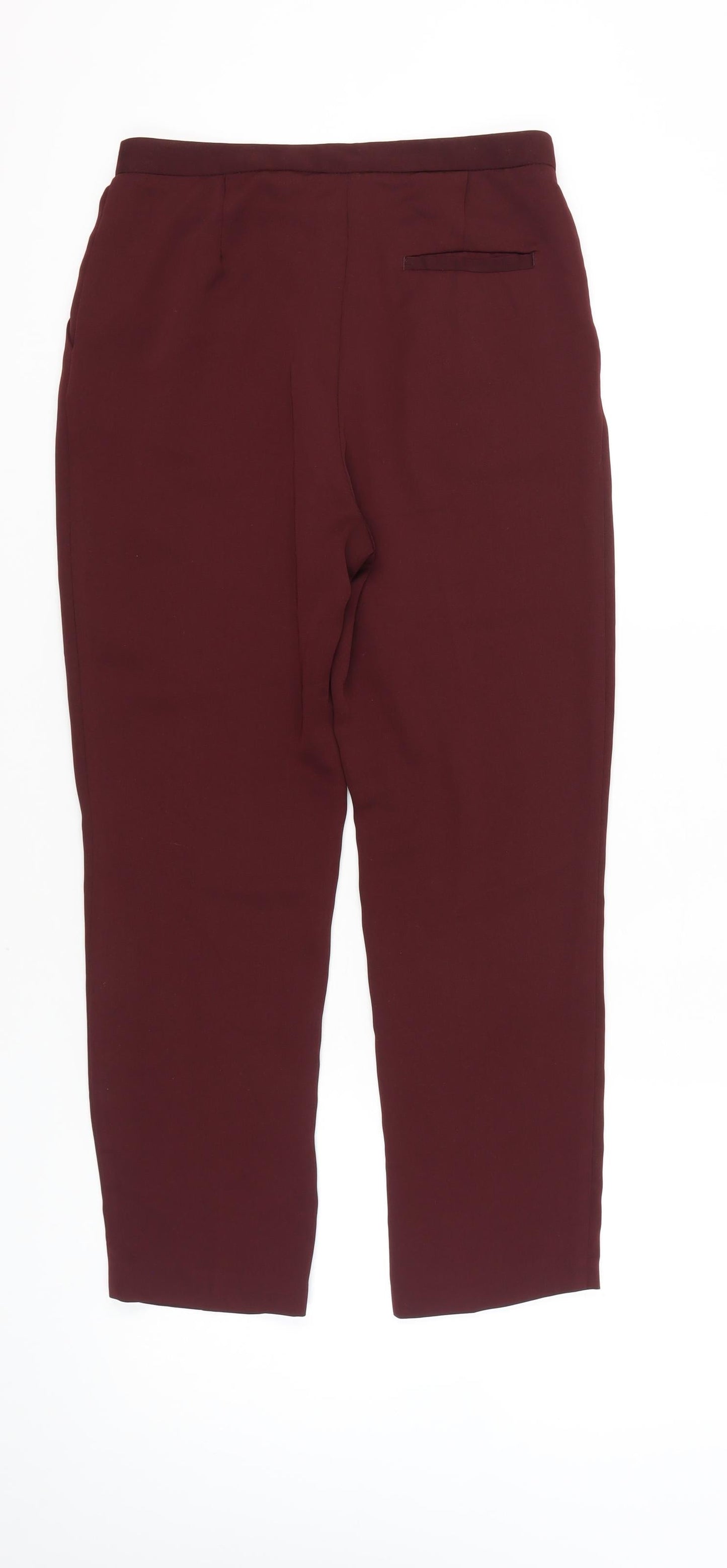 Mexx Women Red Chino Pleated Tapered Trousers Size 12