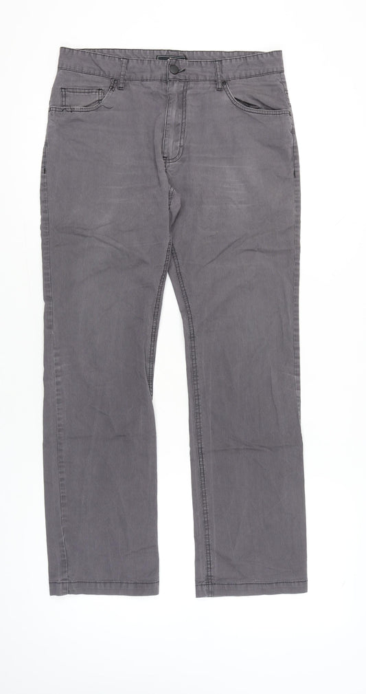 Celio Women’s Grey Chino Trousers Size 14 Straight Leg Casual