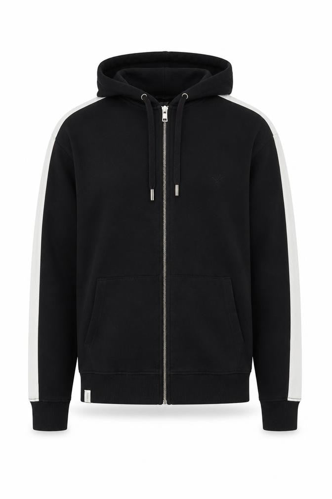 Threadbare Men’s Black Full Zip Hoodie Jacket Size M Cotton Blend