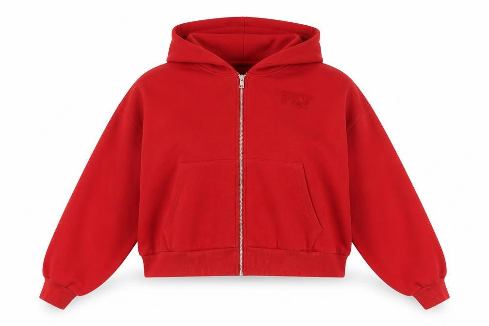 PRETTYLITTLETHING Women Plus Red Full Zip Hoodie 4XL