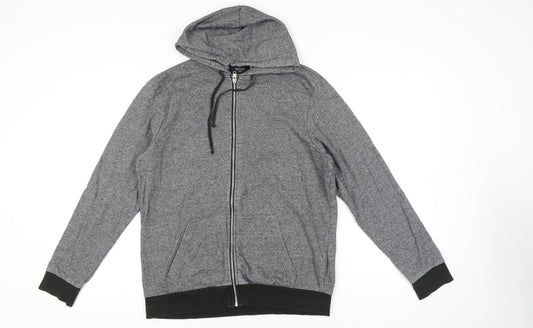 H&M Men’s Grey Full Zip Hoodie Jacket Size M Regular Fit