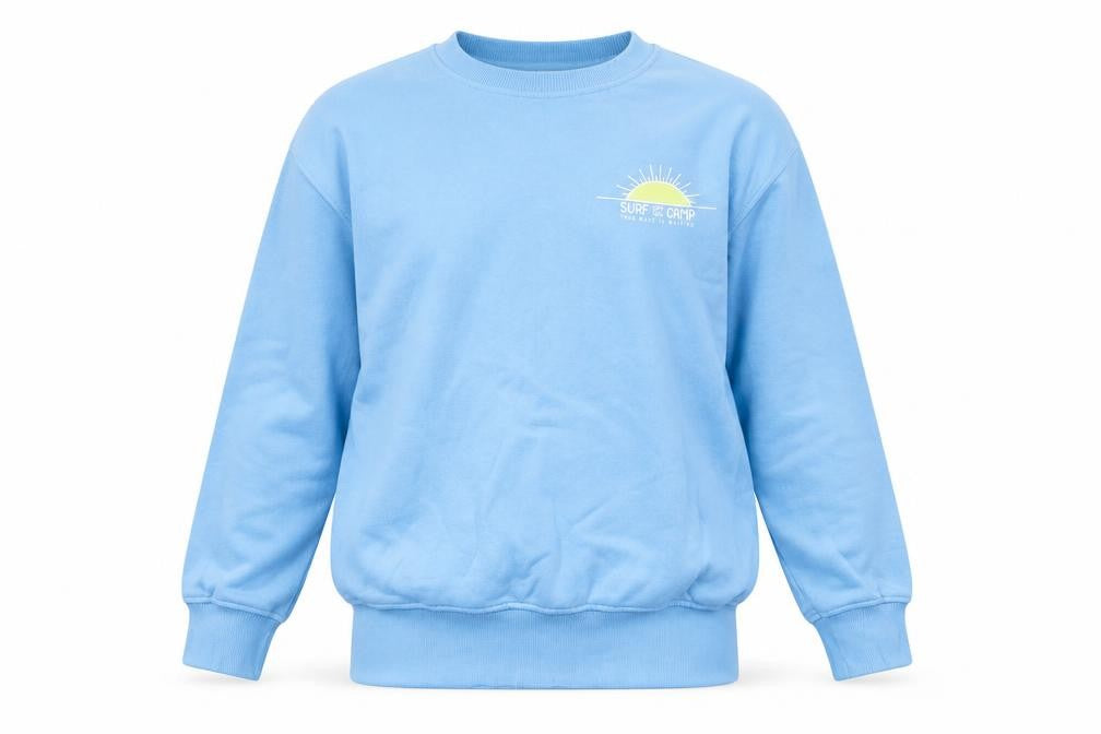 Zara Girls Blue Surf Camp Graphic Pullover Sweatshirt 11-12 Years