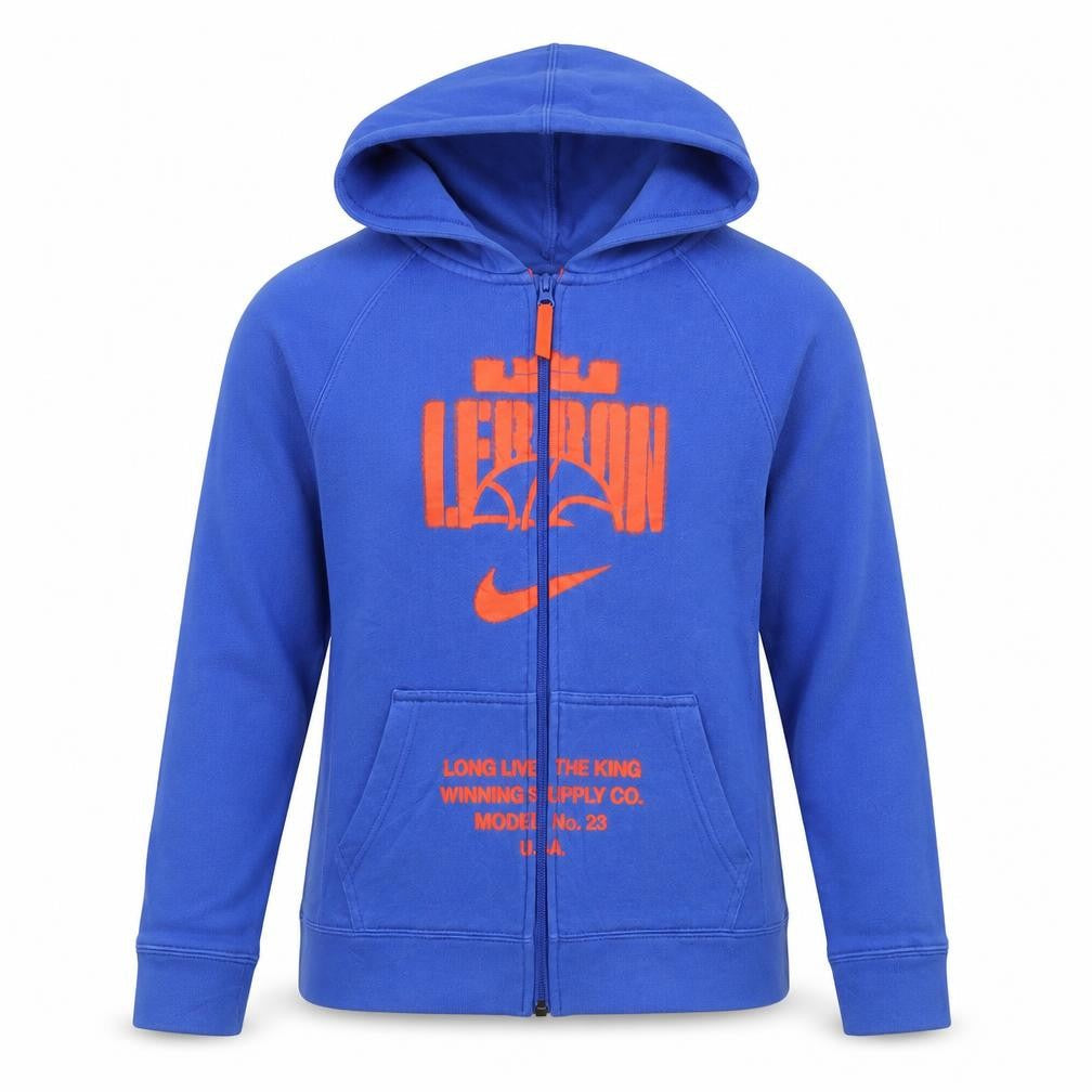 Nike LeBron Unisex Blue Full Zip Hoodie Size M Basketball Activewear