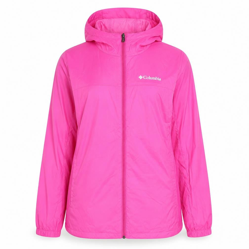 Columbia Teens Pink Waterproof Hooded Rain Jacket L 14/15