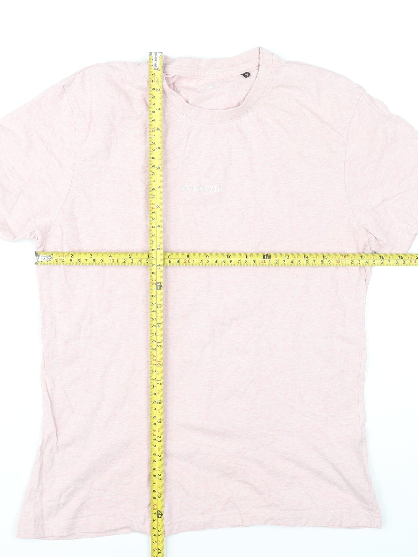 McKenzie Womens Pink T-Shirt UK 12 Crew Neck Short Sleeve