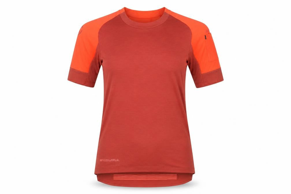 Endura Womens Red Cycling Jersey S Short Sleeve Athletic Fit