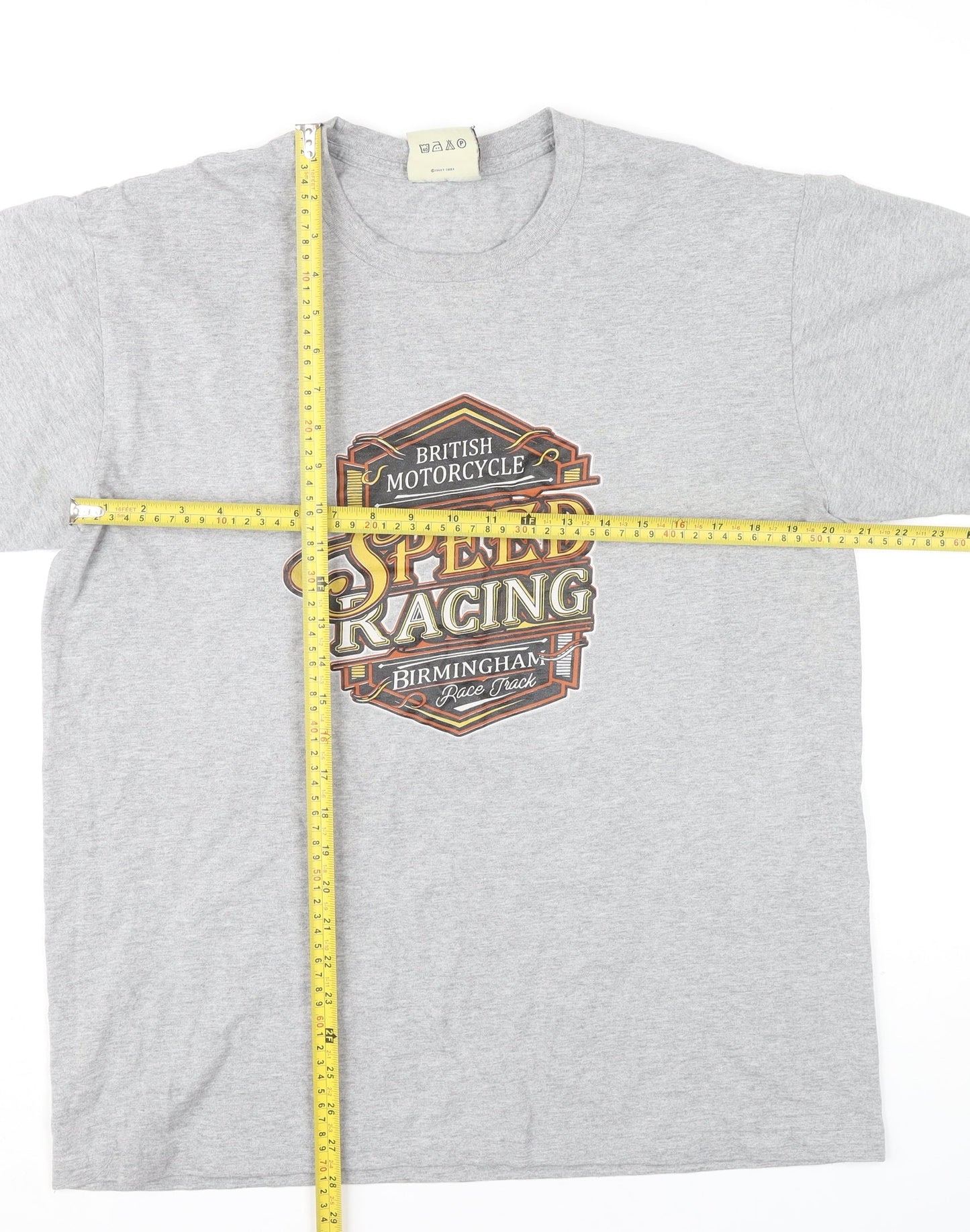 Unit Fashion Men's Grey XL Motorcycle Speed Racing T-Shirt