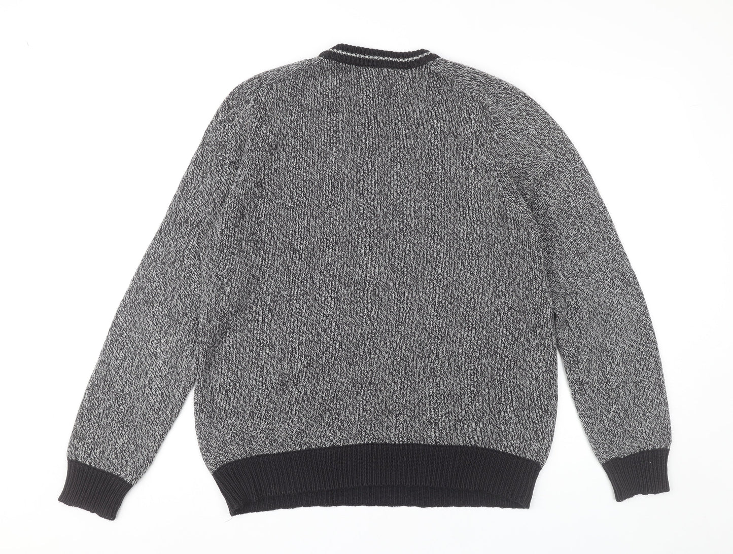 Trait Men’s Grey Knit Pullover Jumper Medium Wool Blend