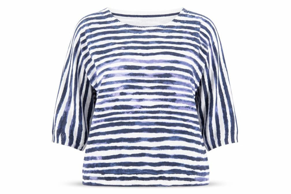 Marks & Spencer Womens Multicoloured Striped Cotton Jumper UK16
