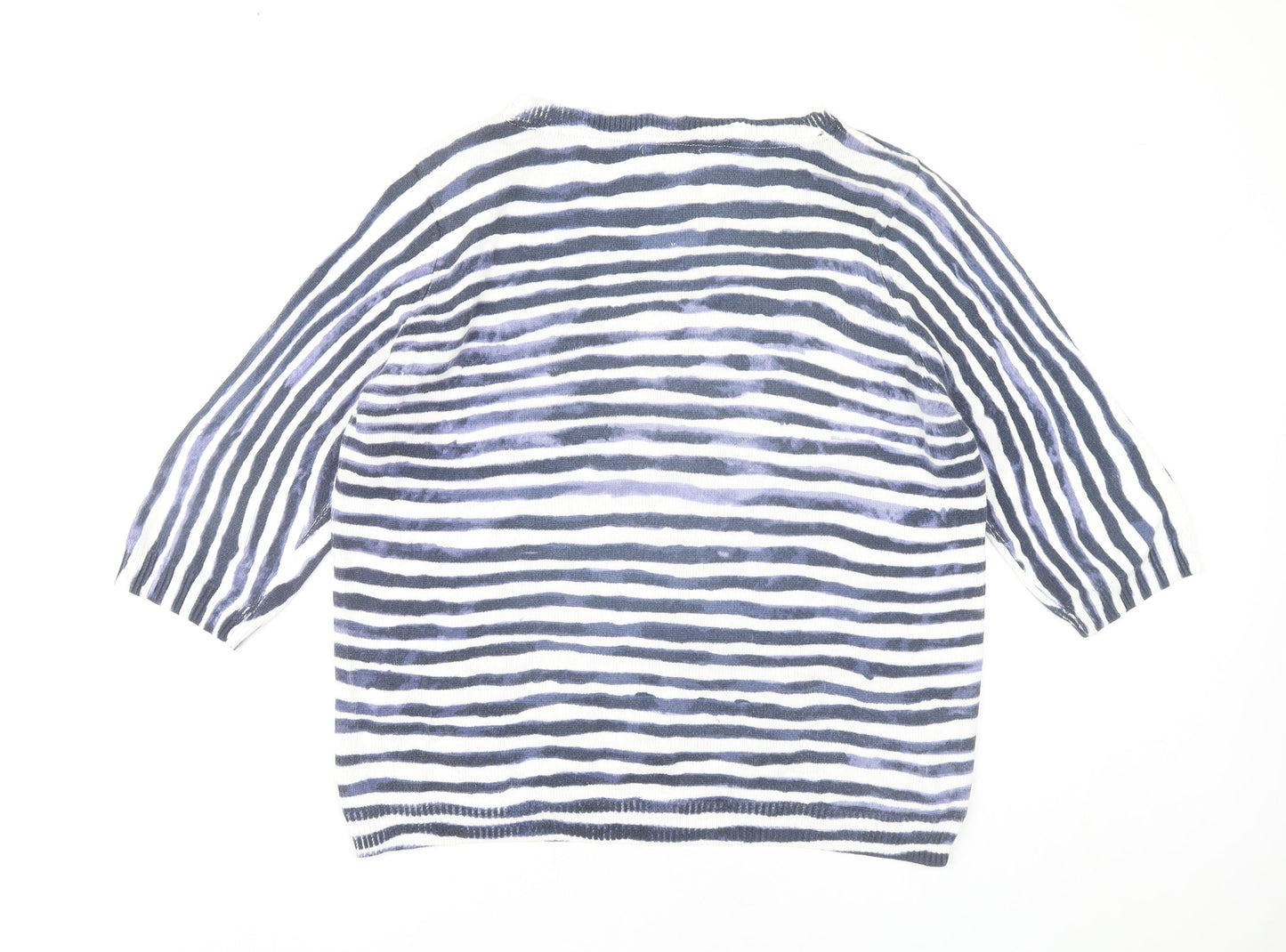 Marks and Spencer Womens Multicoloured Striped Cotton Jumper UK16