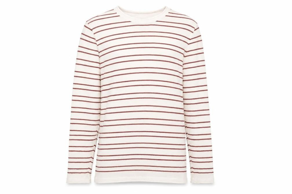 Zara Man Men's White Striped Cotton Pullover Jumper Size M
