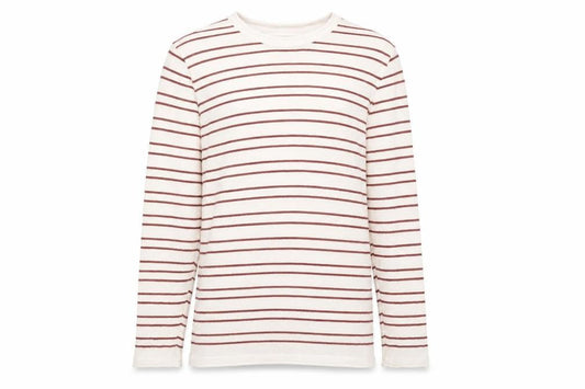 Zara Man Men's White Striped Cotton Pullover Jumper Size M