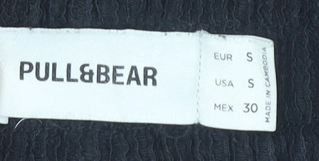 Pull&Bear Women’s Black Sweatpants S Regular Fit Elastic Waist