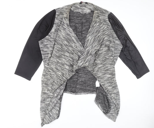 Yours Women’s Grey Knit Plus Size 22 Open Jacket Long Sleeve Casual