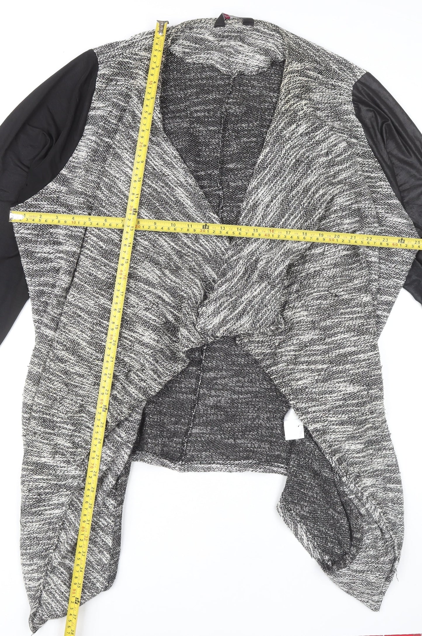 Yours Women’s Grey Knit Plus Size 22 Open Jacket Long Sleeve Casual
