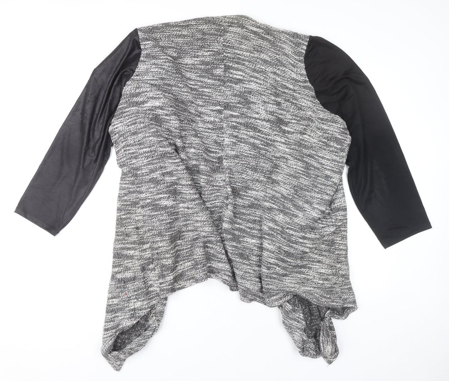 Yours Women’s Grey Knit Plus Size 22 Open Jacket Long Sleeve Casual