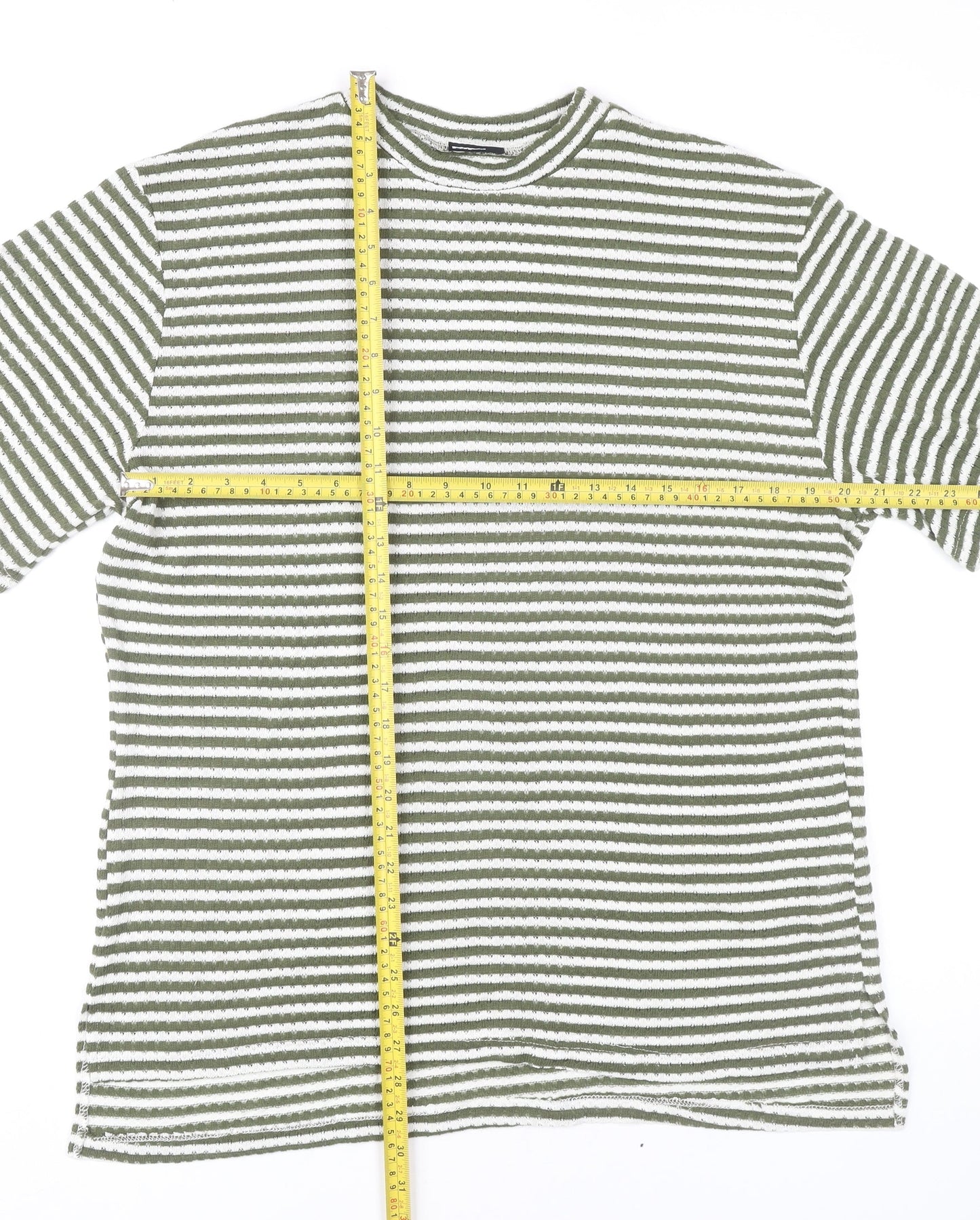 ASOS Design Women’s Green White Striped T-Shirt Size S UK 8-10