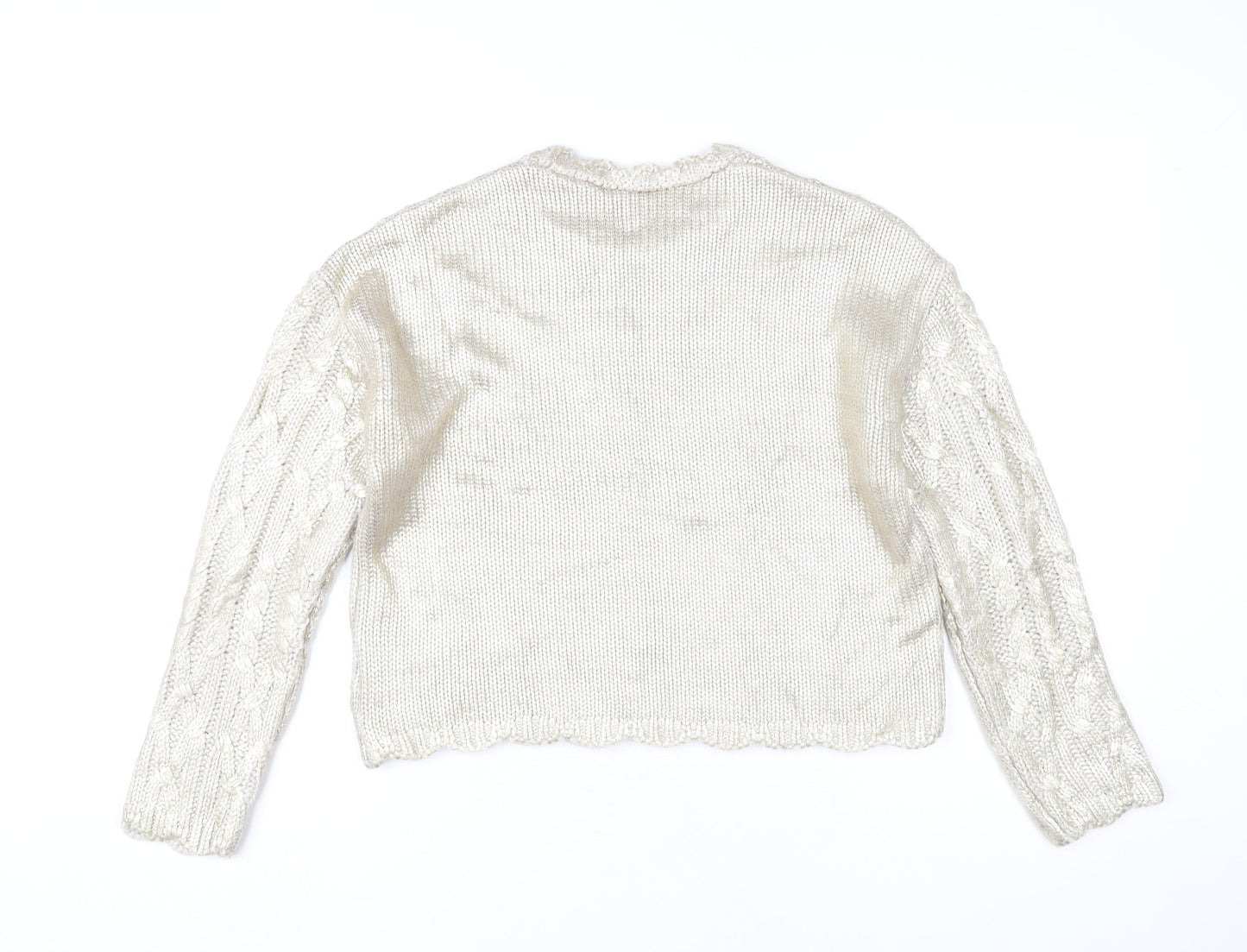 Marks and Spencer Womens Ivory Small Cable Knit Pullover Jumper