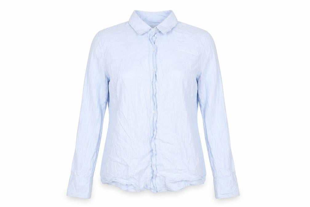 Austin Reed Womens Blue Cotton Button-Up Shirt Size 12 Long Sleeve