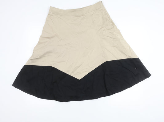 Betty Jackson Black Women’s Beige & Black A-Line Skirt Size 12