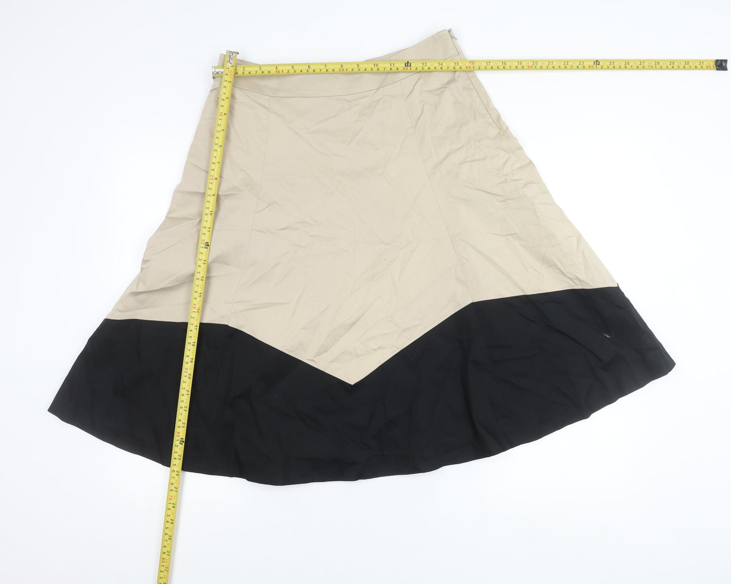 Betty Jackson Black Women’s Beige & Black A-Line Skirt Size 12