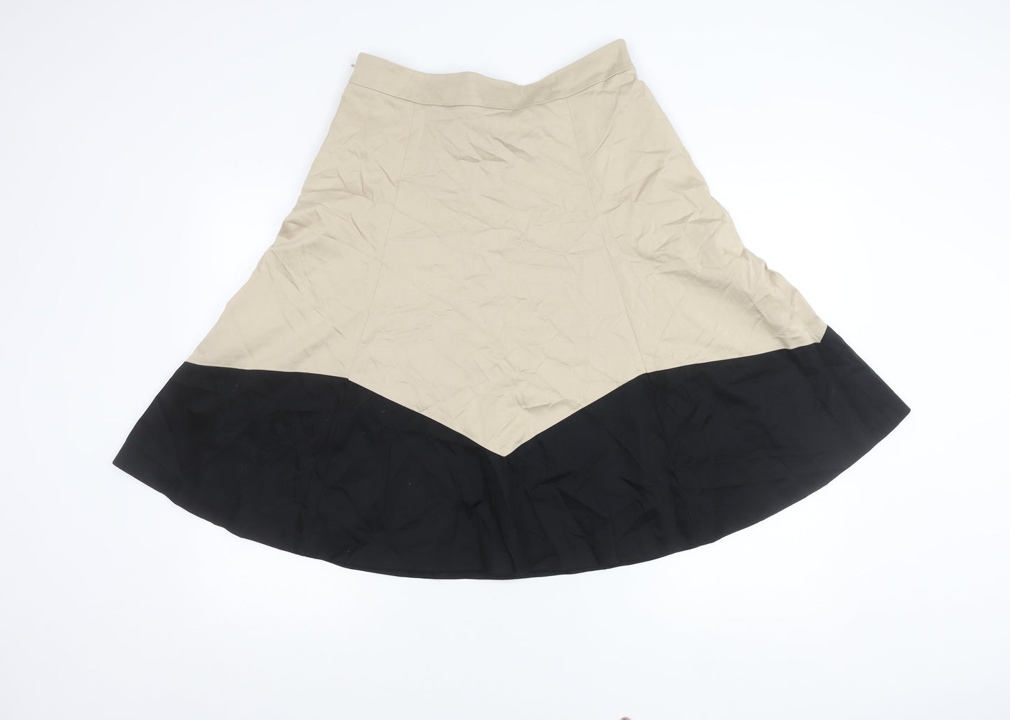 Betty Jackson Black Women’s Beige & Black A-Line Skirt Size 12