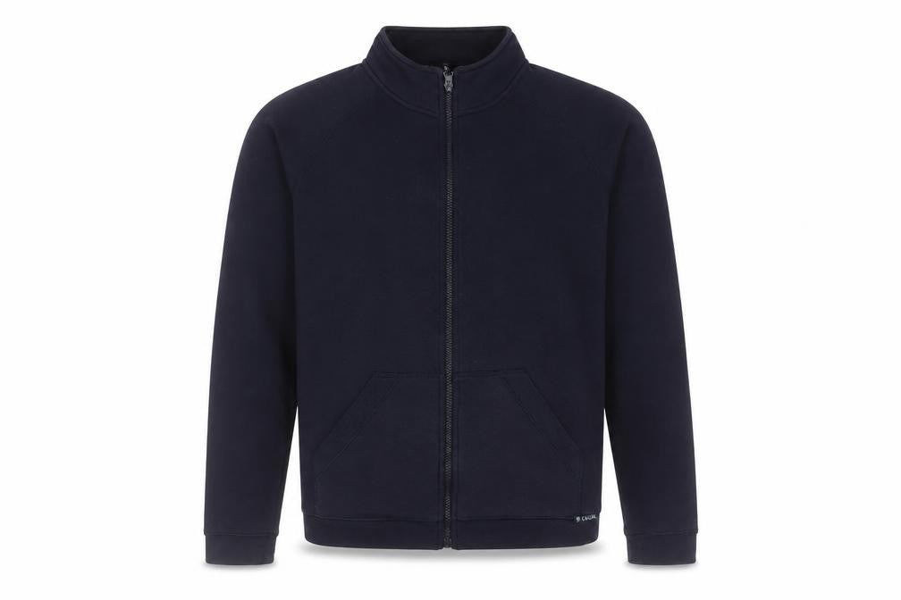 Berkertex Teens Blue Fleece Zip Jacket Size 14 Casual Full Zip