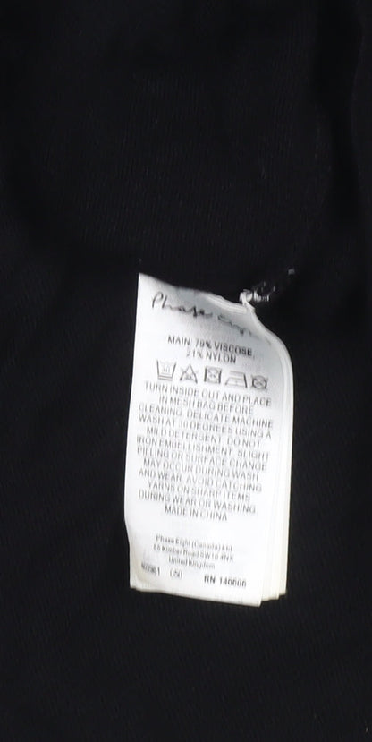 Phase Eight Women’s Black Beaded Pullover Jumper UK 8