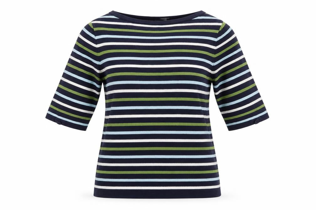 Laura Ashley Womens Multicoloured Striped Boat Neck Jumper UK10