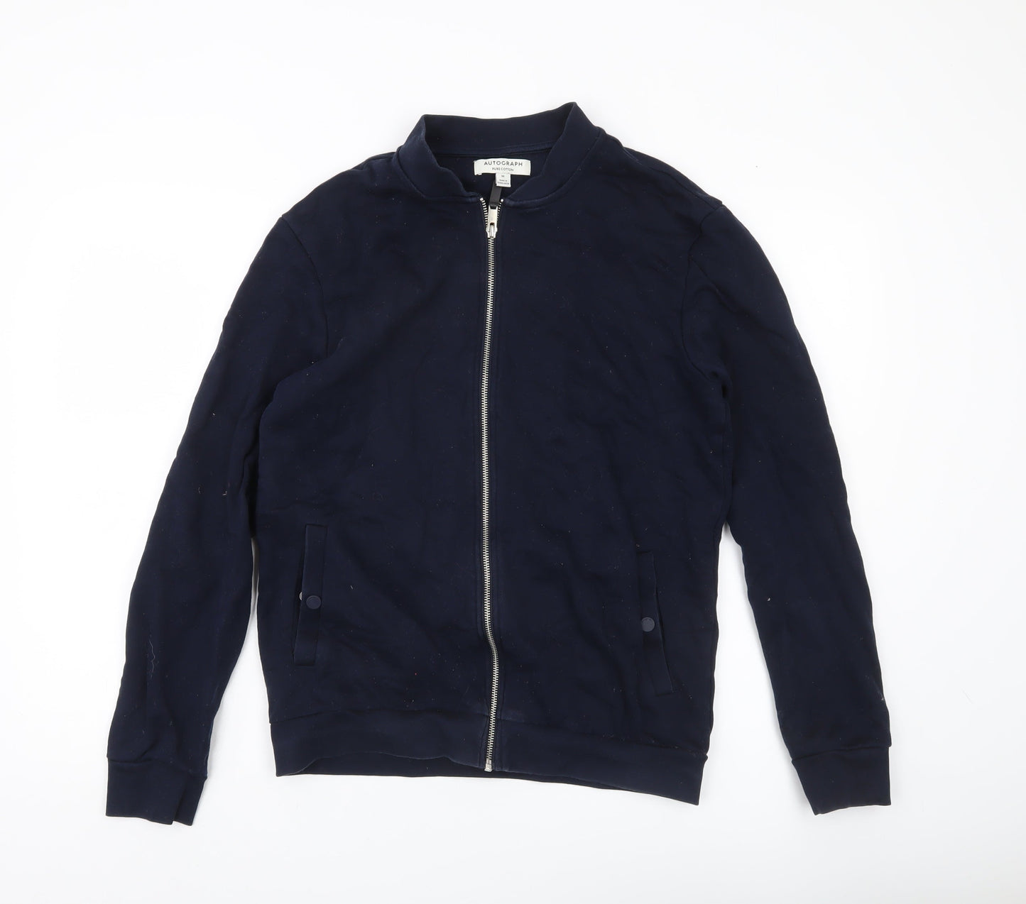 Marks and Spencer Men’s Blue Cotton Bomber Jacket M