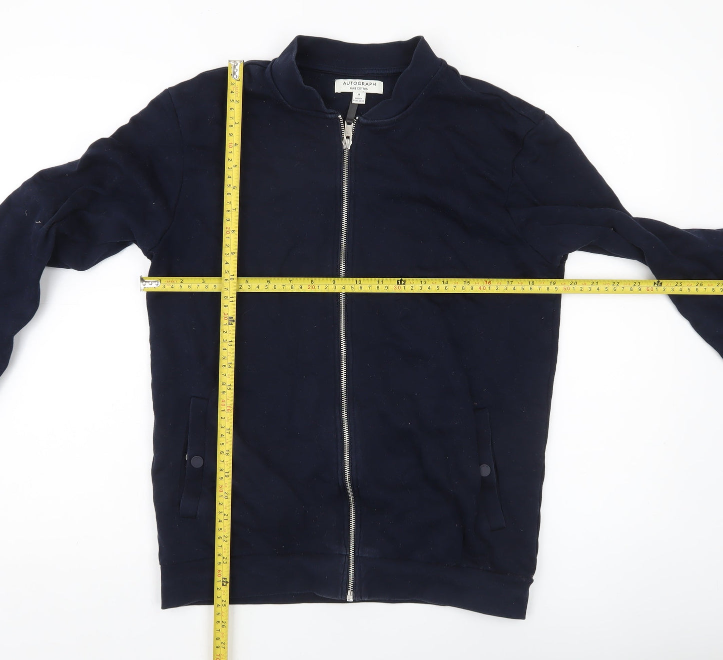 Marks and Spencer Men’s Blue Cotton Bomber Jacket M
