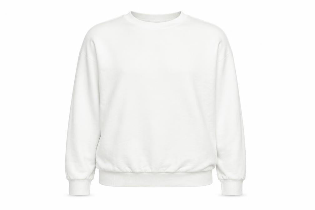 ASOS DESIGN Women’s White Crew Neck Pullover Sweatshirt Size L