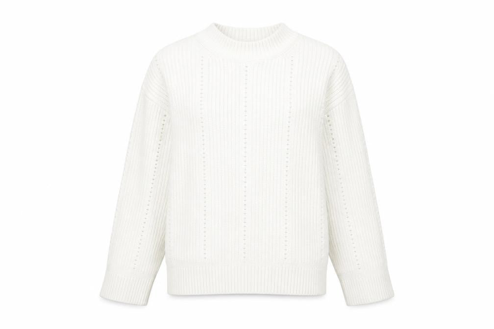 Marks & Spencer Women’s Ivory Chunky Knit Mock Neck Jumper M