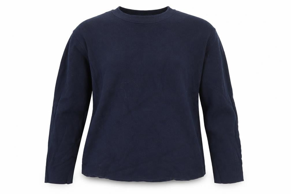Marks & Spencer Womens Small Navy Blue Cotton Pullover Jumper