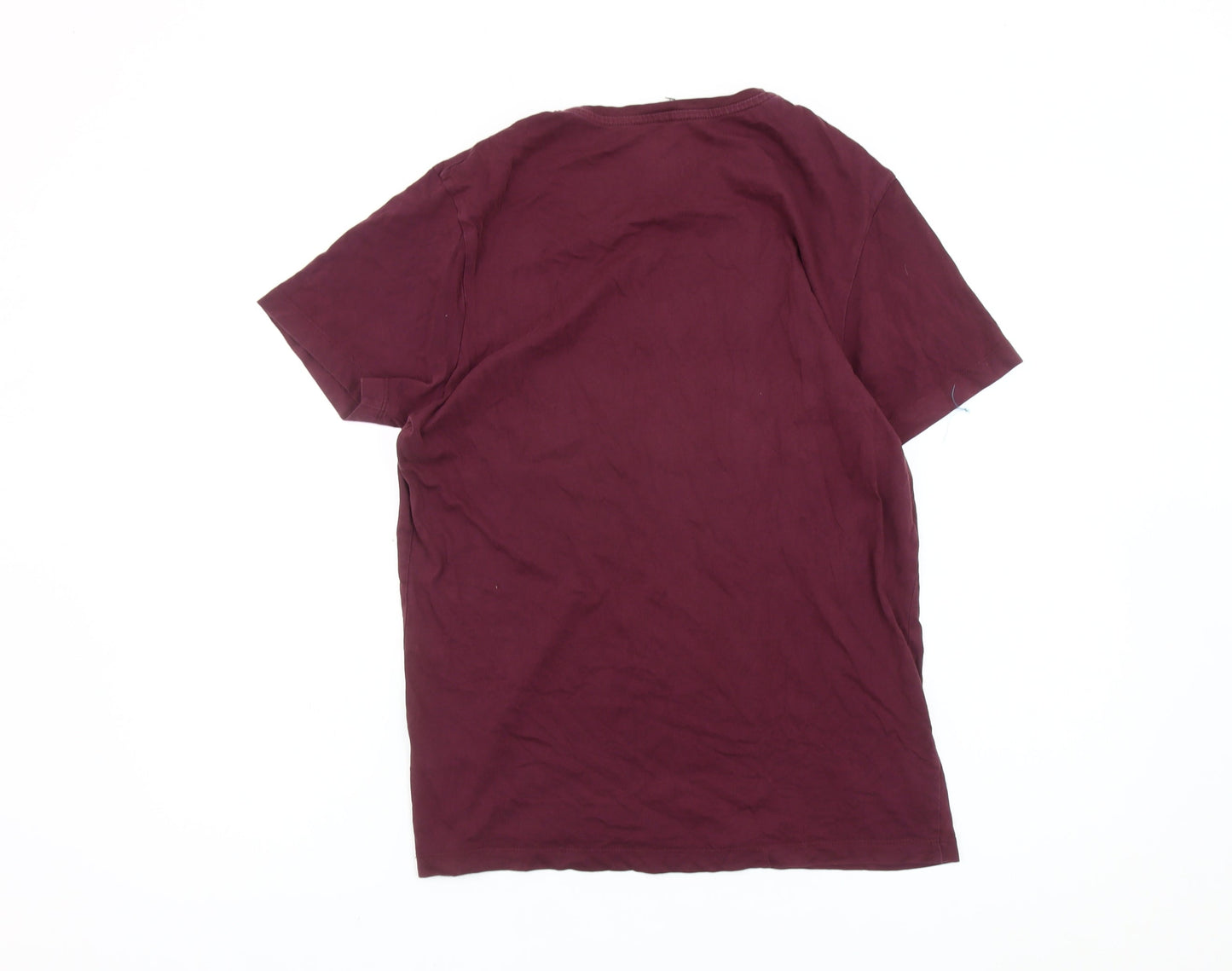 Jack & Jones Men’s Red Small Graphic Logo Crew Neck T-Shirt