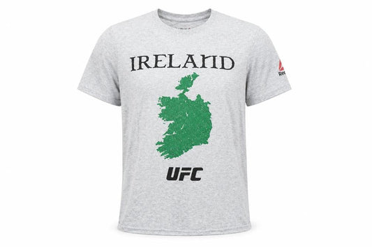 Reebok Men’s Grey Ireland UFC Graphic T-Shirt Size L