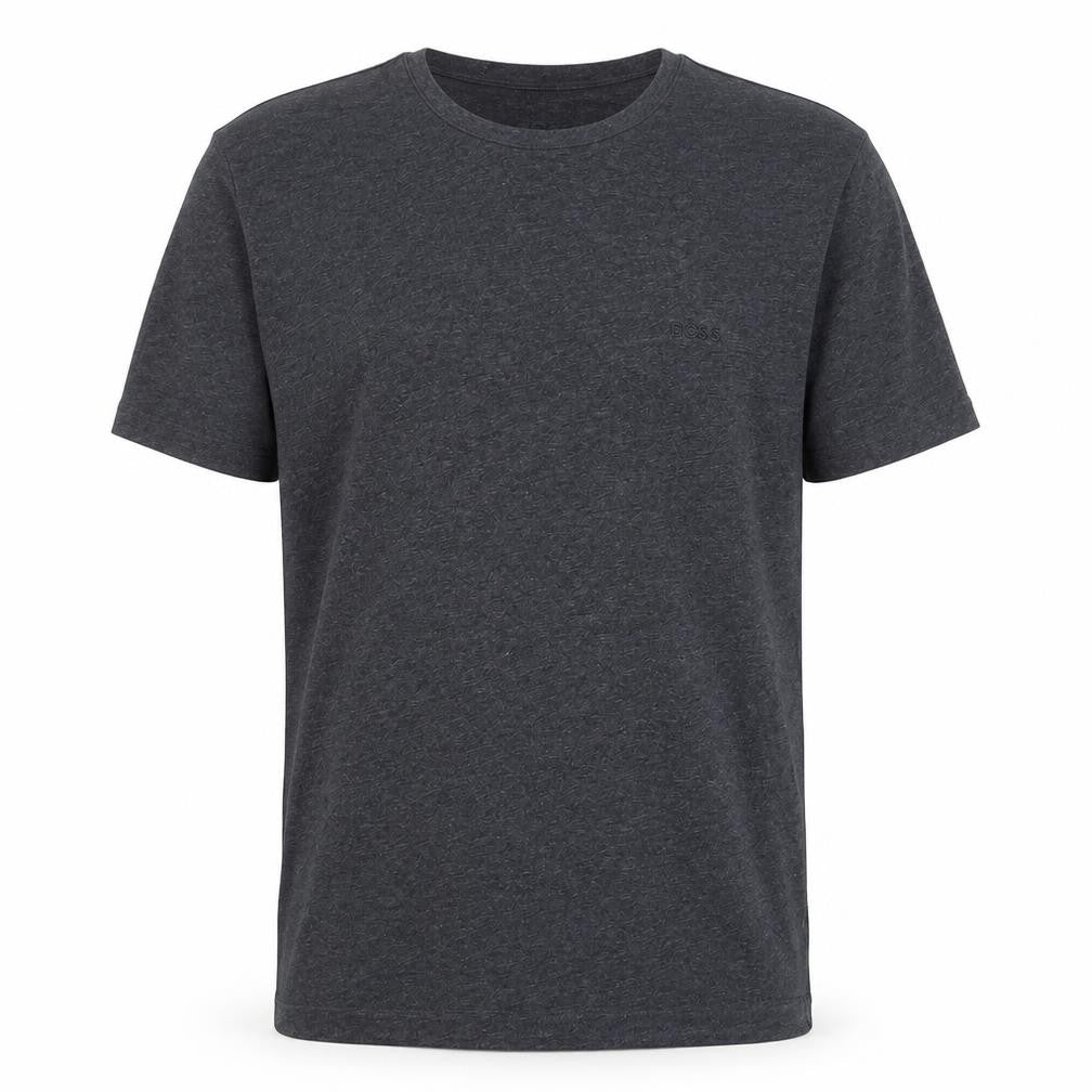 BOSS Mens L Grey Crew Neck Short Sleeve Cotton Blend T-Shirt