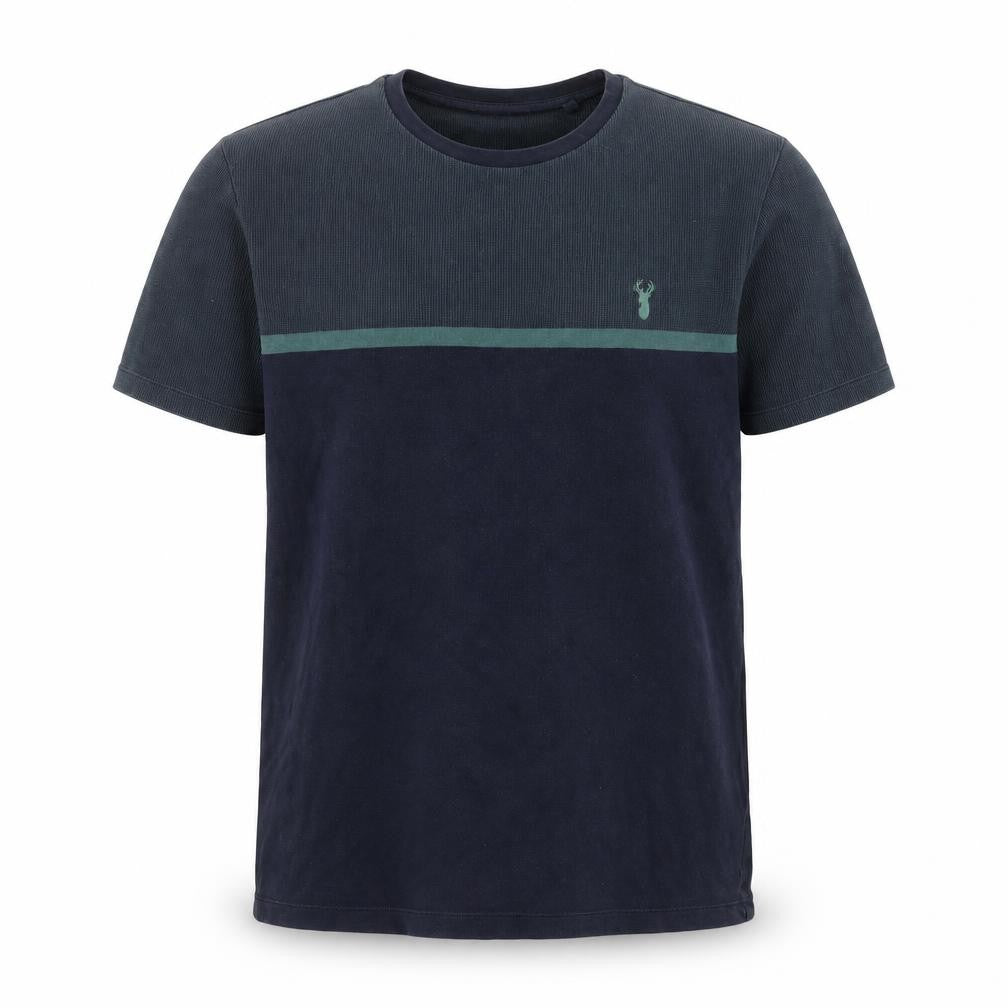 Next Men’s Blue Colourblock Cotton Regular Fit T-Shirt Size S