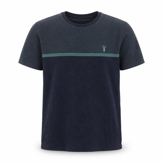 Next Men’s Blue Colourblock Cotton Regular Fit T-Shirt Size S
