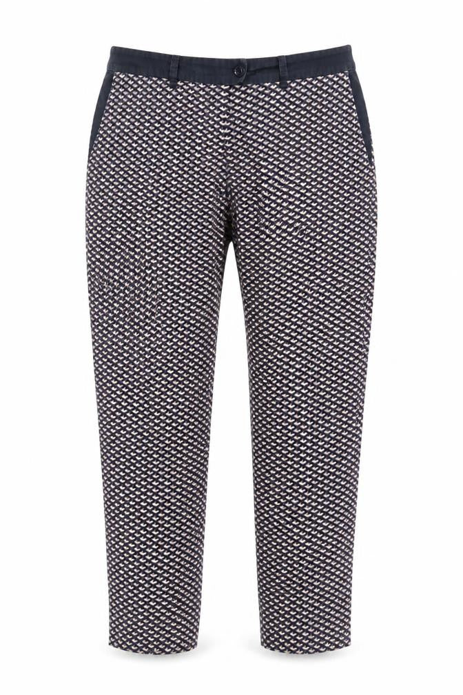 Liu Jo Womens Multicoloured Geometric Slim Trousers Size 14