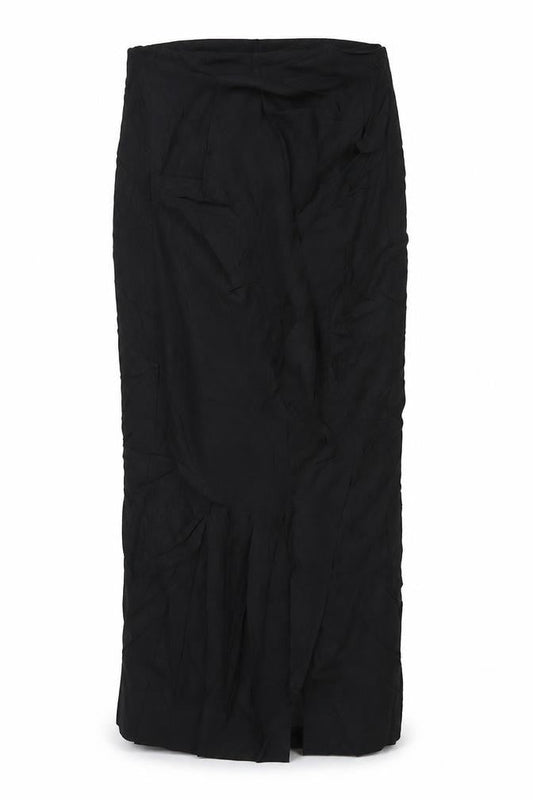 Zara Women Black S Midi Pencil Skirt High Waist Viscose Blend
