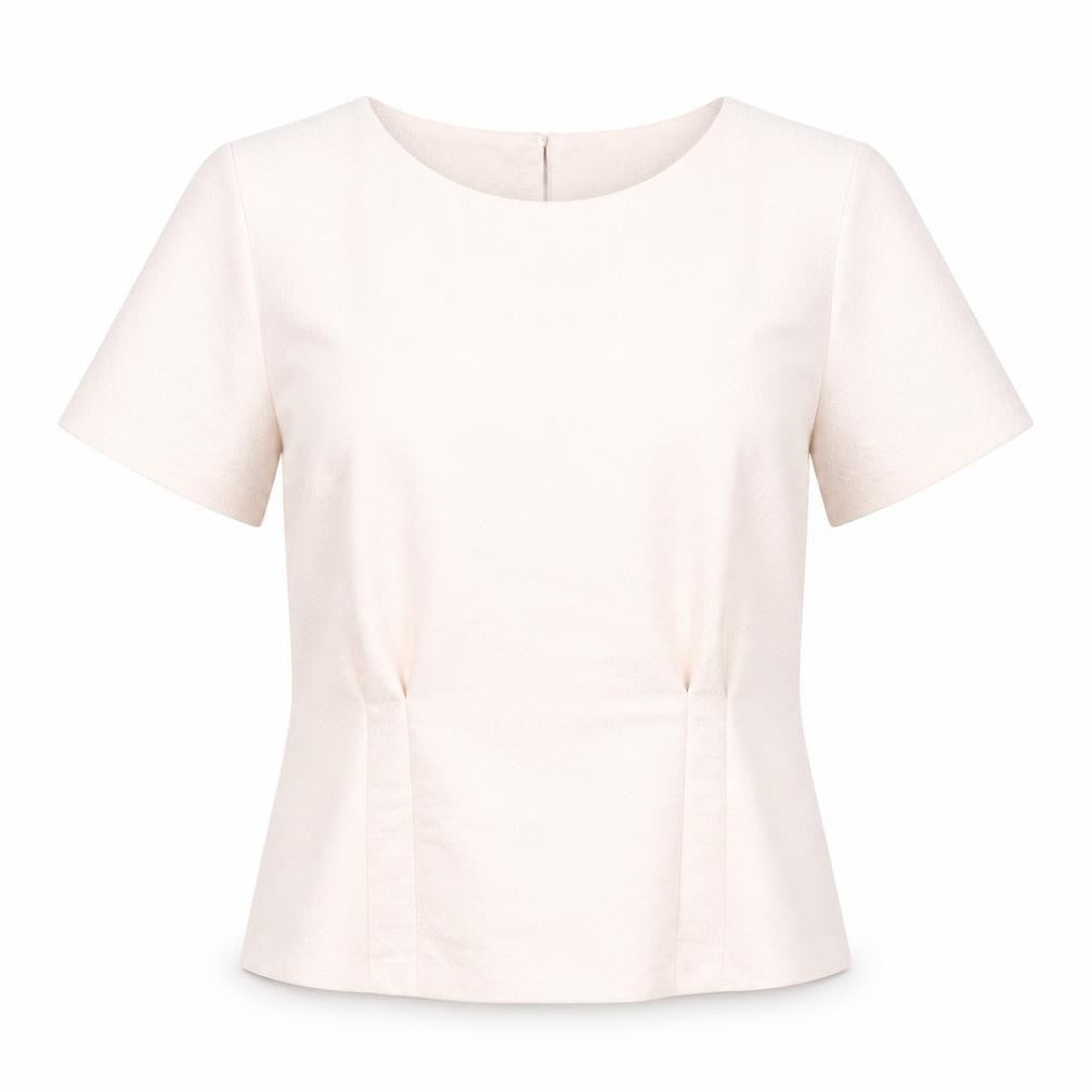 Marks & Spencer Women Pink Blouse UK 14 Short Sleeve Work Top