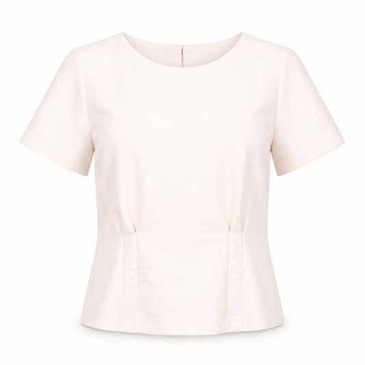 Marks and Spencer Women Pink Blouse UK 14 Short Sleeve Work Top