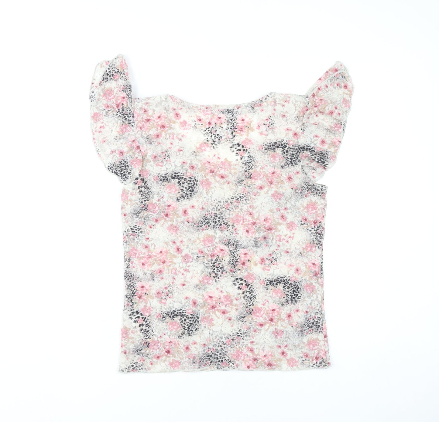 Marks and Spencer Women’s Multicoloured Floral Lace Blouse Size 14
