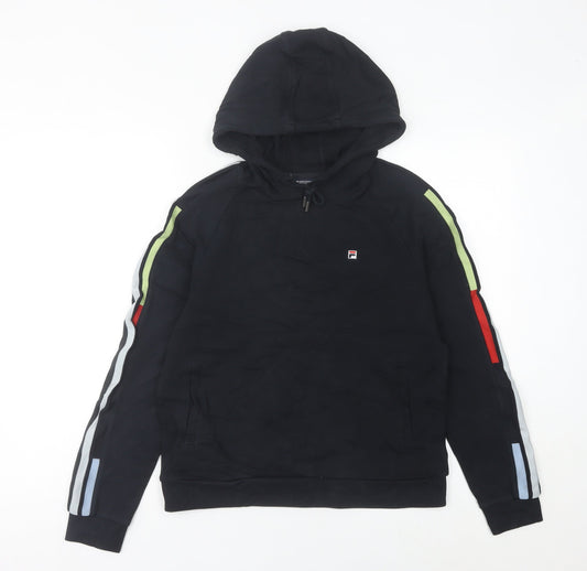 Fila Women’s Black Hoodie UK 10 Pullover Regular Fit Sportswear